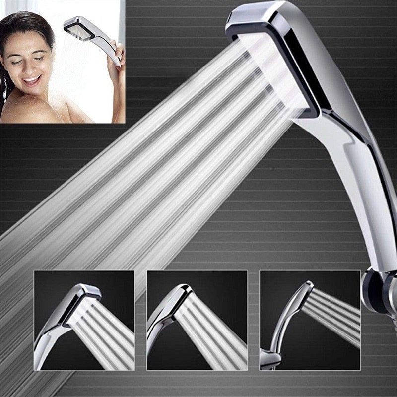 ZhangJi Hot Sale 300 Holes Shower Head Water Saving Flow With Chrome ABS Rain High Pressure spray Nozzle bathroom accessories
