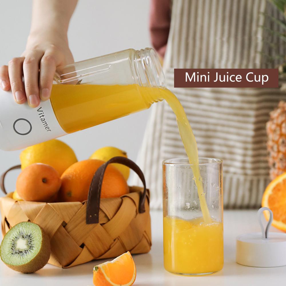 350ml Smart USB Rechargeable Mini Juice Cup Portable Blender Smoothie Juice Machine Sports Bottle Juicing Cup Dropshipping